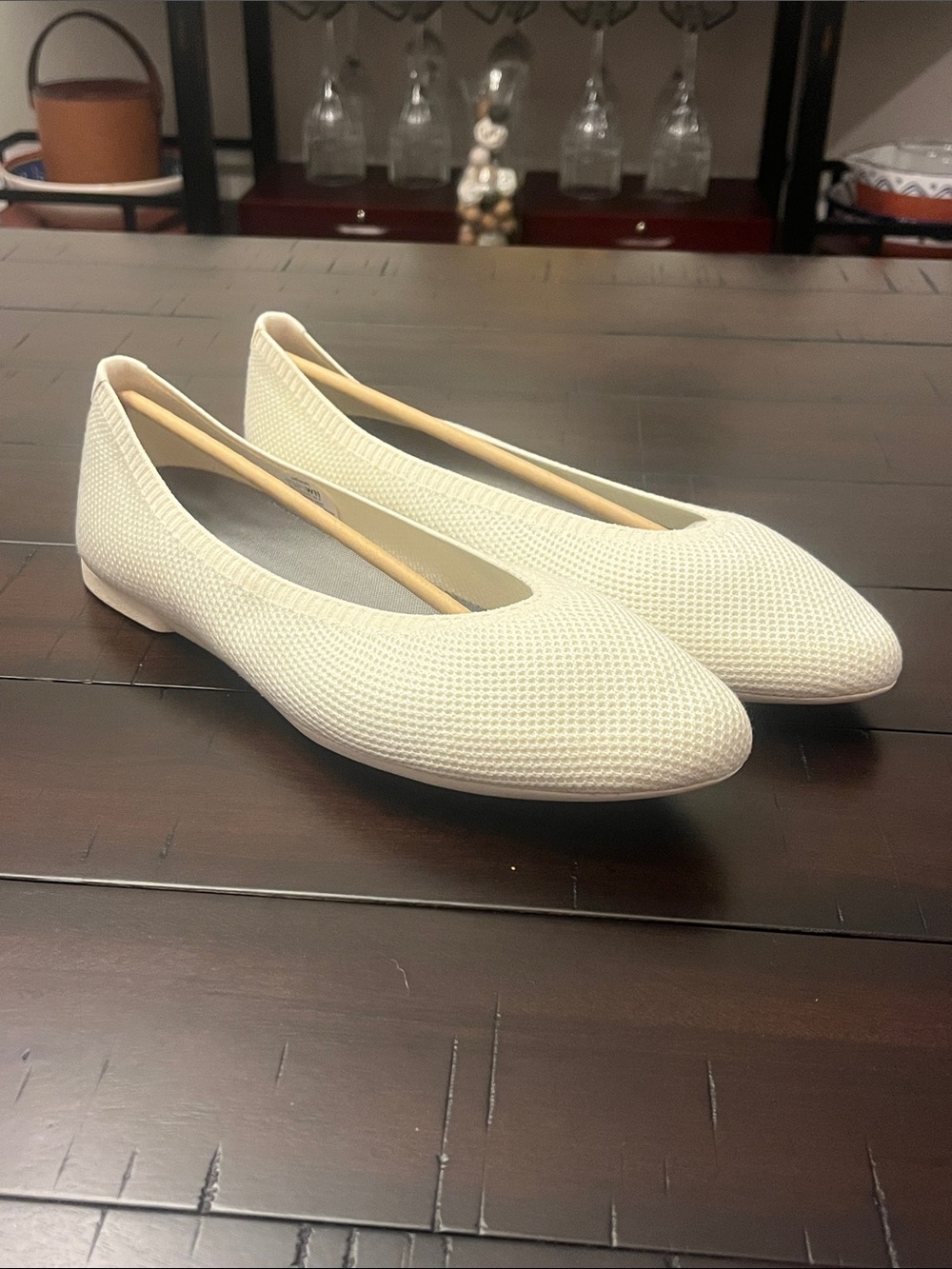 Allbirds Tree Breezer Point Flat Shoes new Natural White Womens Size 10